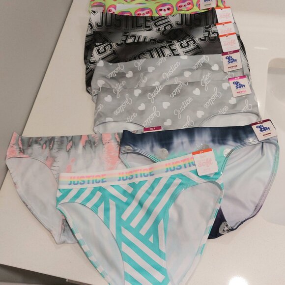 BNWT Justice Girls Underwear - Picture 1 of 9